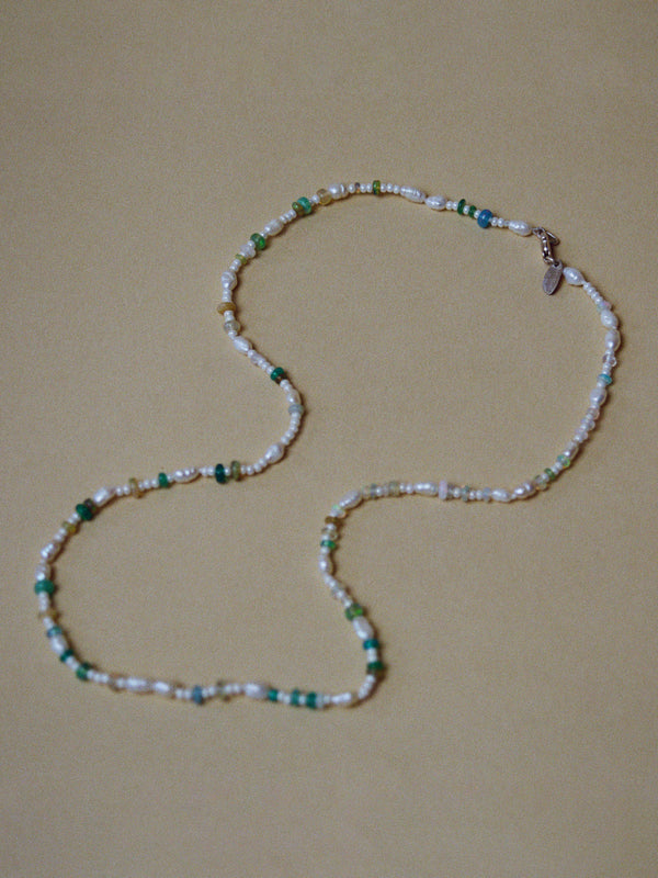 Small Pearl and Opal Necklace