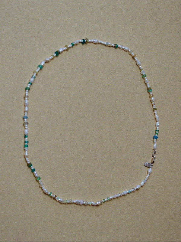 Small Pearl and Opal Necklace