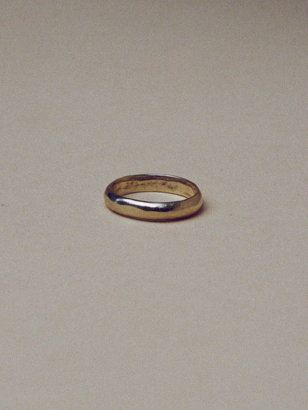 3.8mm half round wedding band