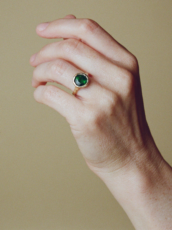 One of a Kind Green Tourmaline Ring
