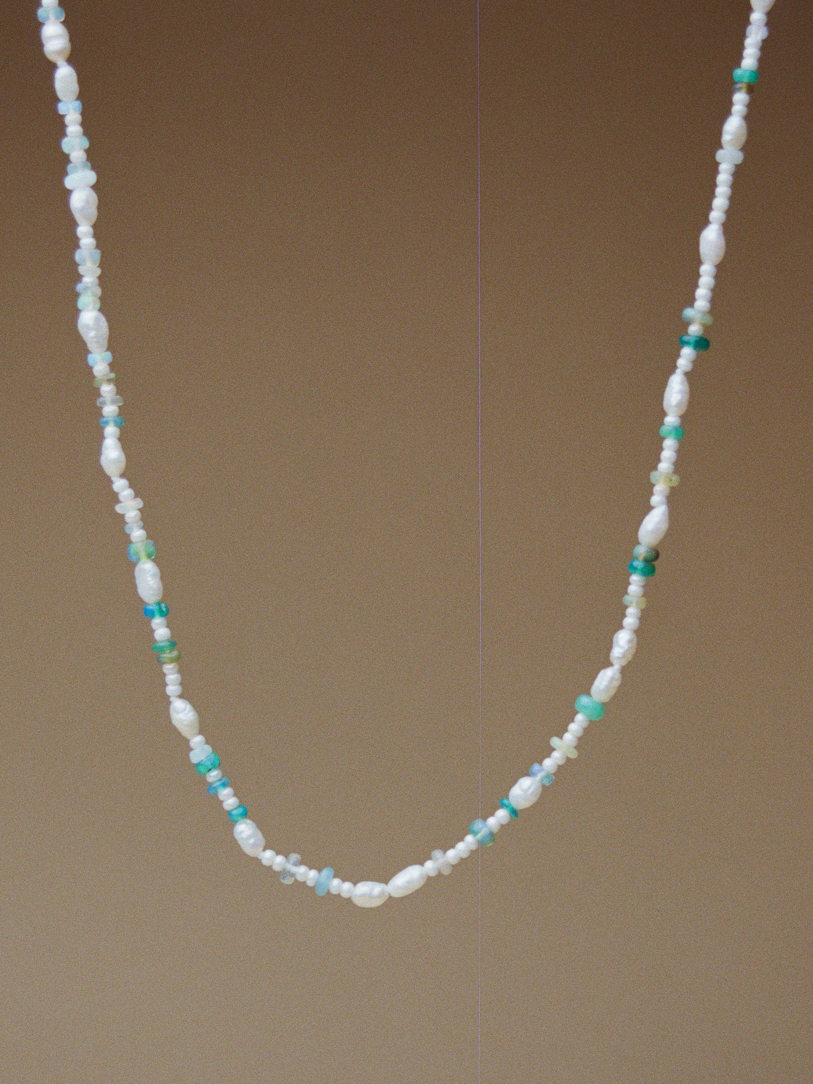 Small Pearl and Opal Necklace