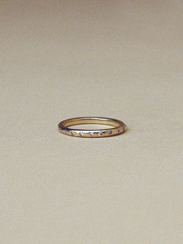 2mm wedding band with diamonds
