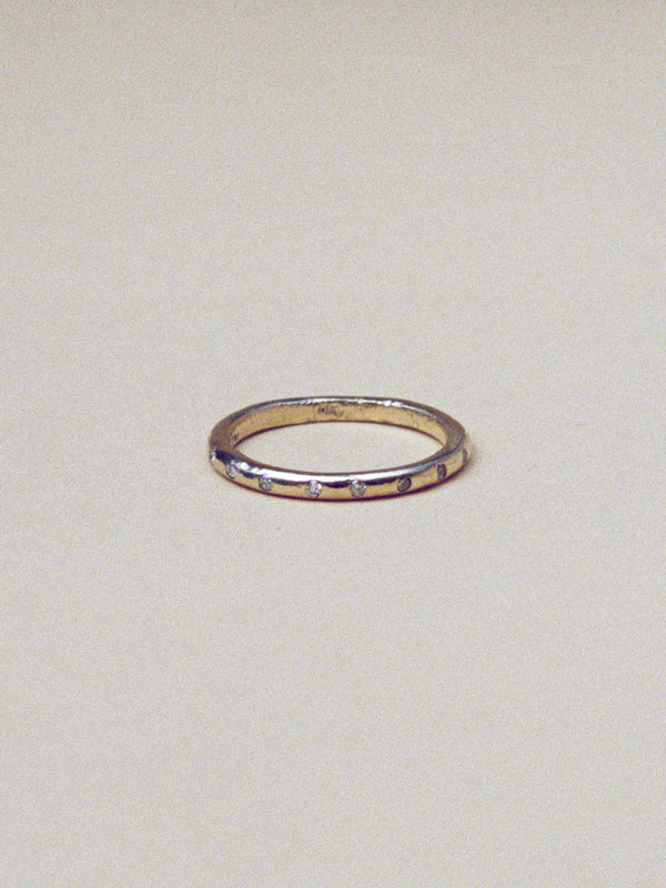 2mm wedding band with diamonds