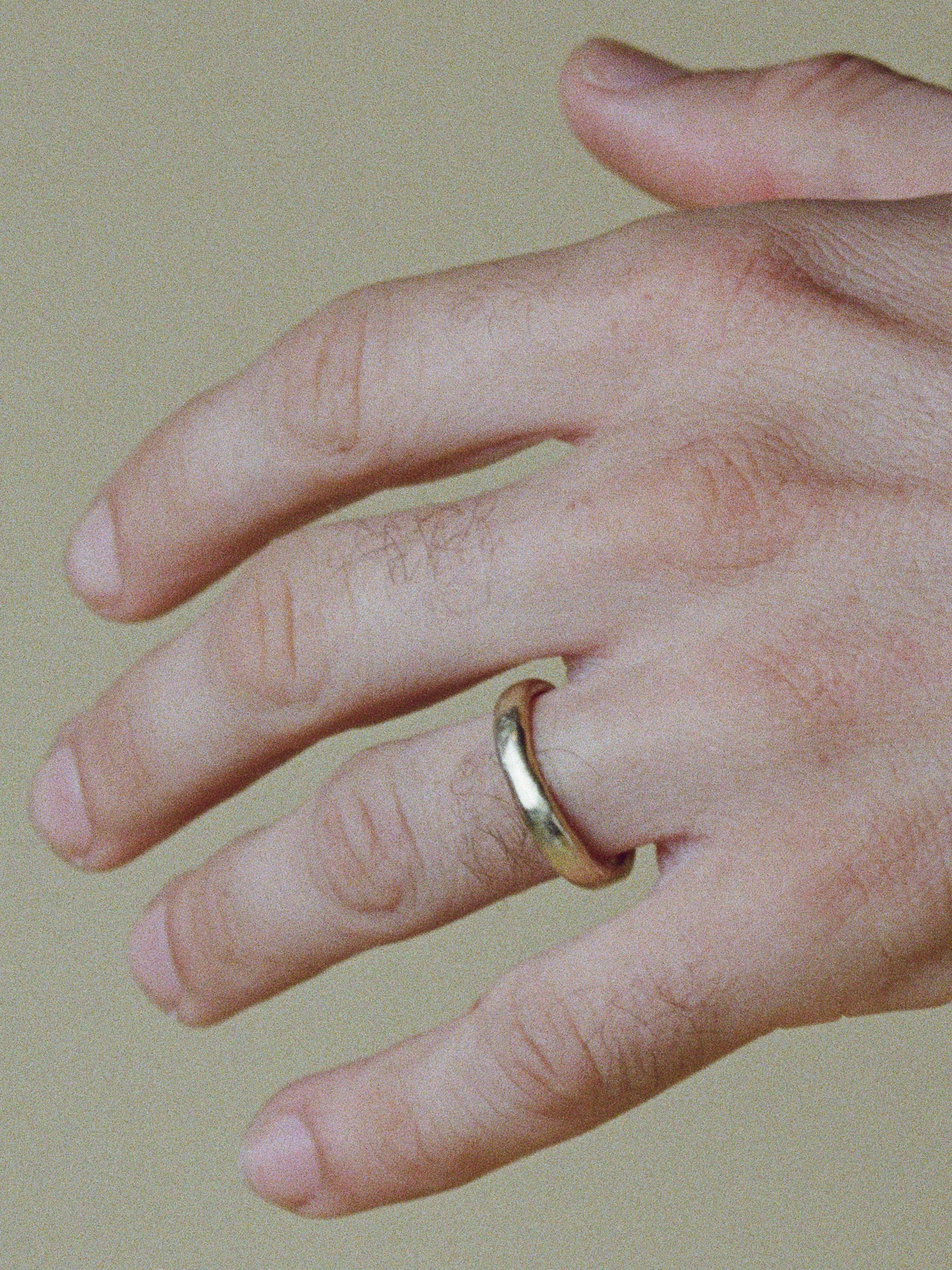 3.8mm flat round wedding band