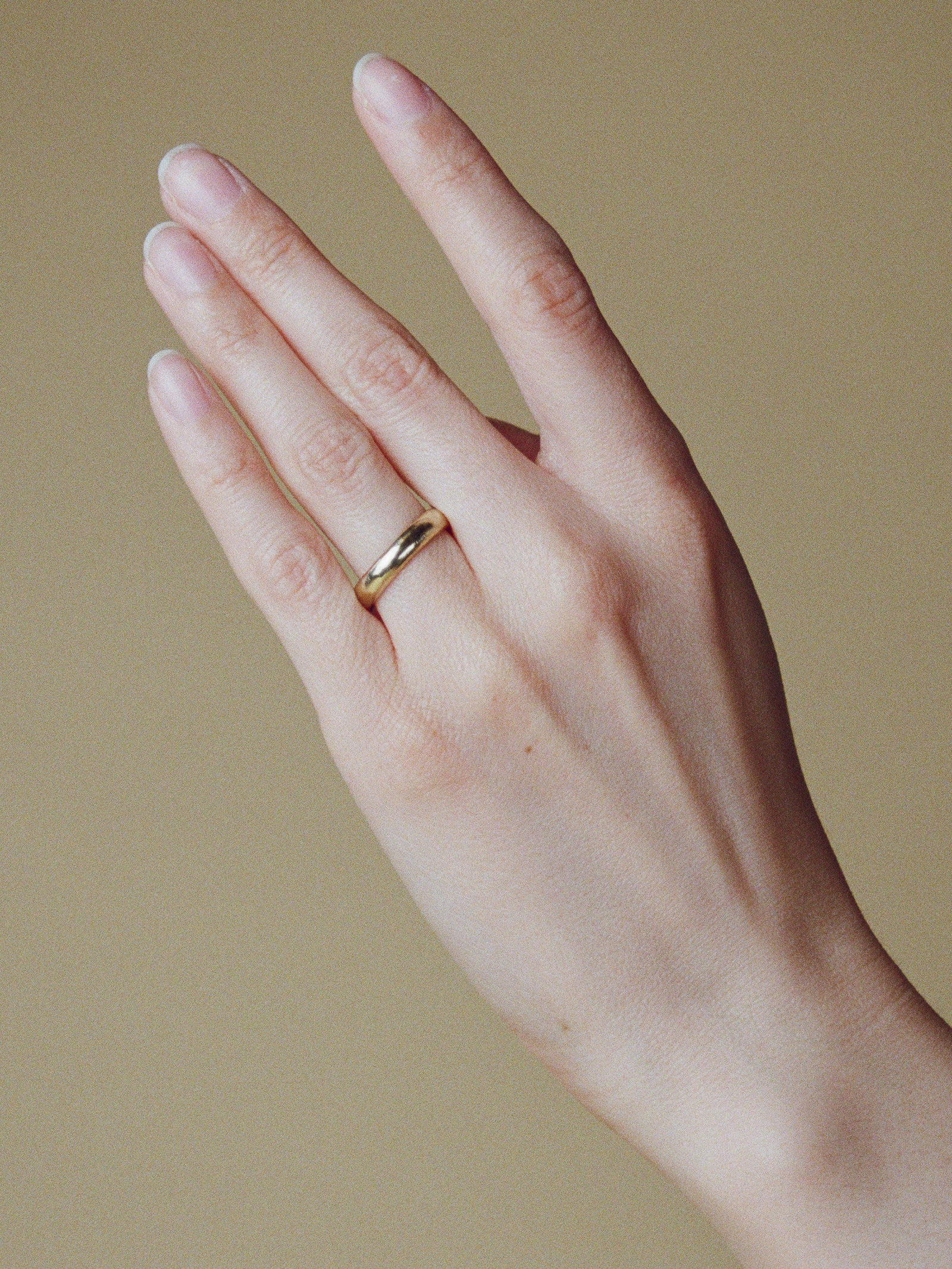 3.8mm half round wedding band