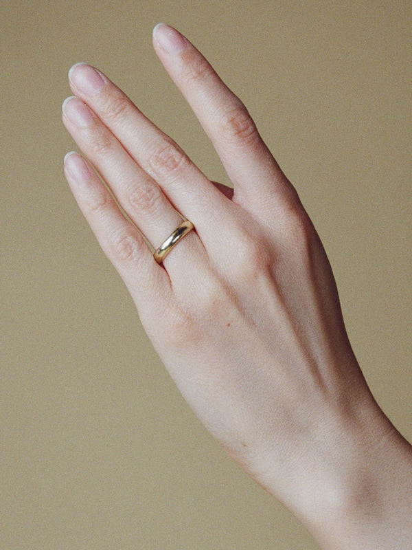 3.8mm half round wedding band