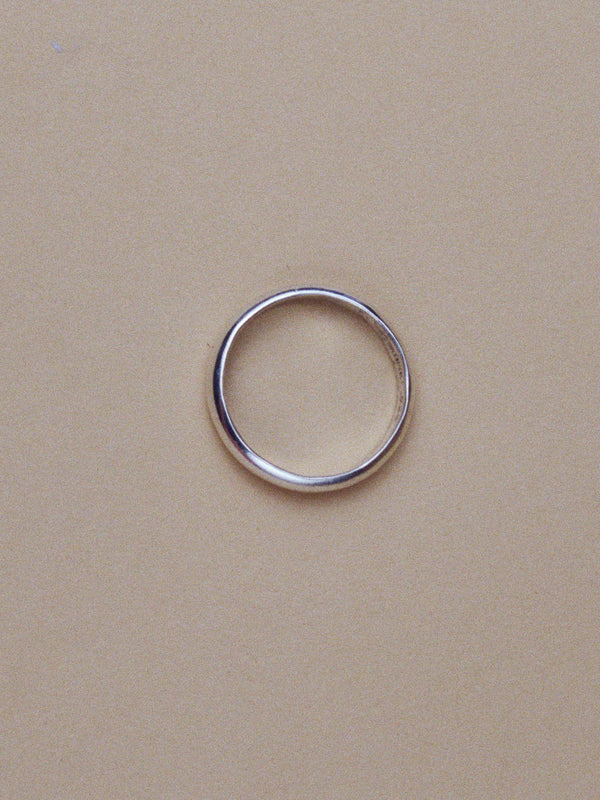 3.8mm half round wedding band