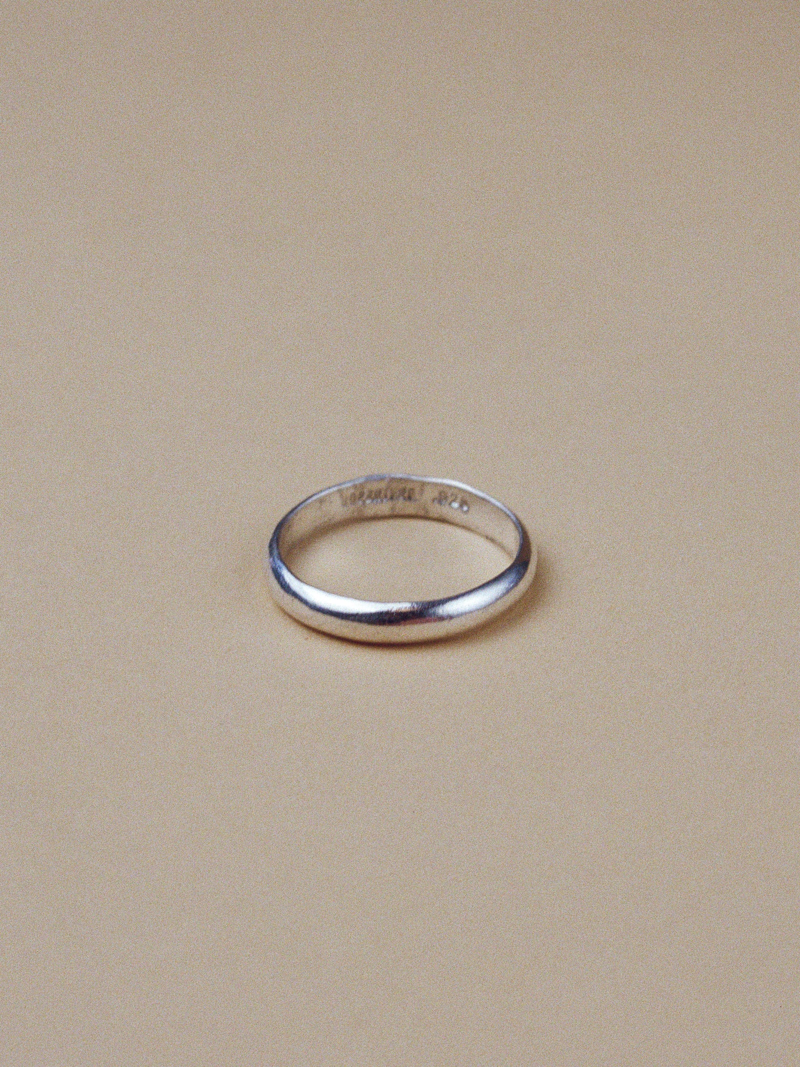3.8mm half round wedding band